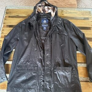 American Rag Men’s Hooded Raincoat in Dark Brown